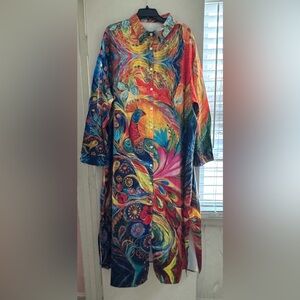 Colorful Abstract Print Women's Dress